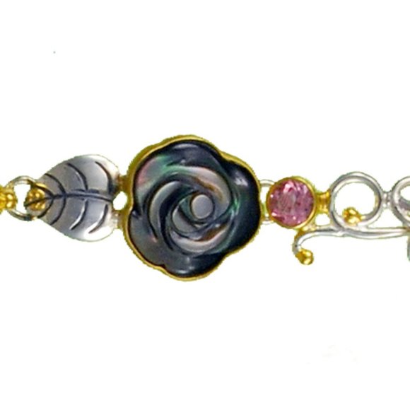 Sterling Silver and 22K Gold Vermeil Enchanted Garden Bracelet - Picture 2 of 5